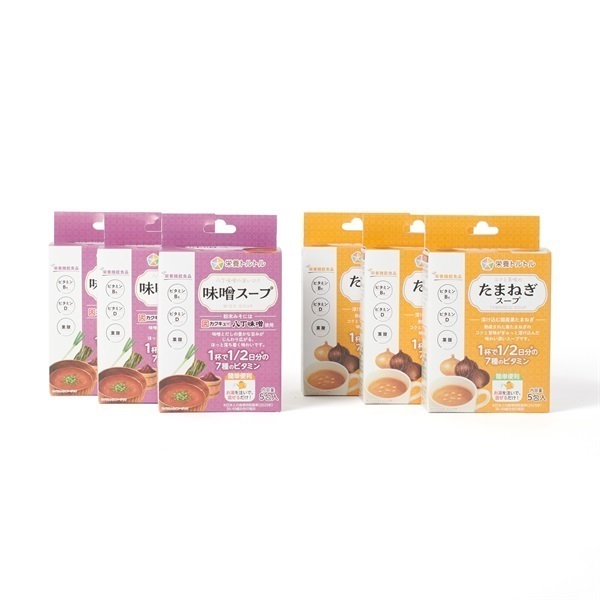 ＜栄養トルトル２種セット＞ たまねぎ＆味噌スープ30食（各15食）